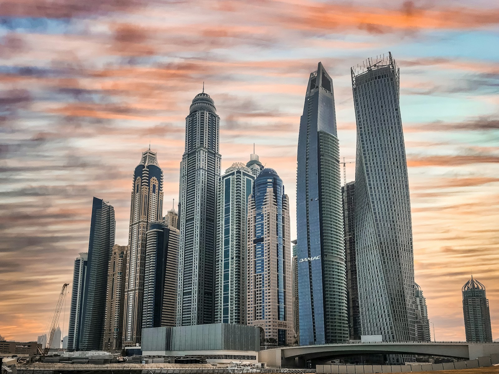 Modern residential towers beside Dubai Marina